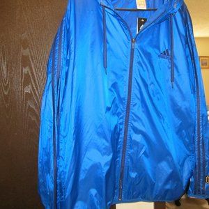 Adidas 3 Stripe Windbreaker Hoodie Jacket